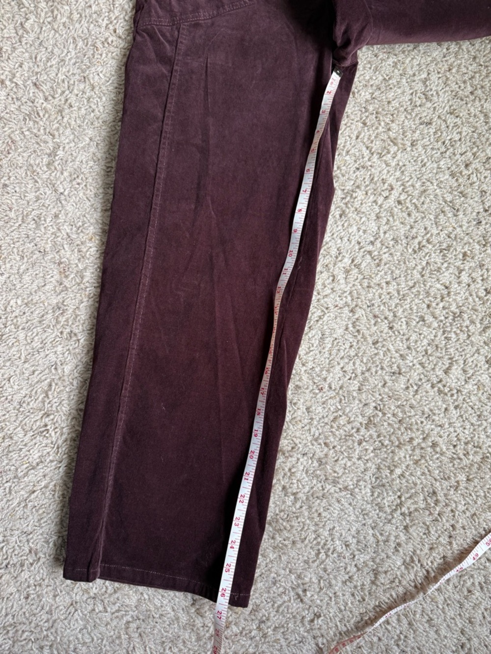 Democracy “Ab” Solution Women’s Corduroy Straight Pants in Burgundy | NWT - Picture 7 of 10